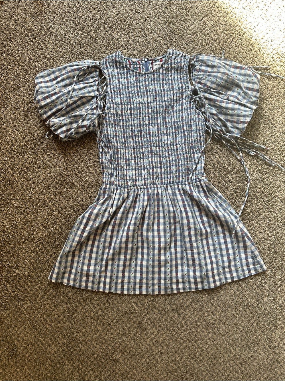 Damson madder uk 14 us removable sleeves mini dress